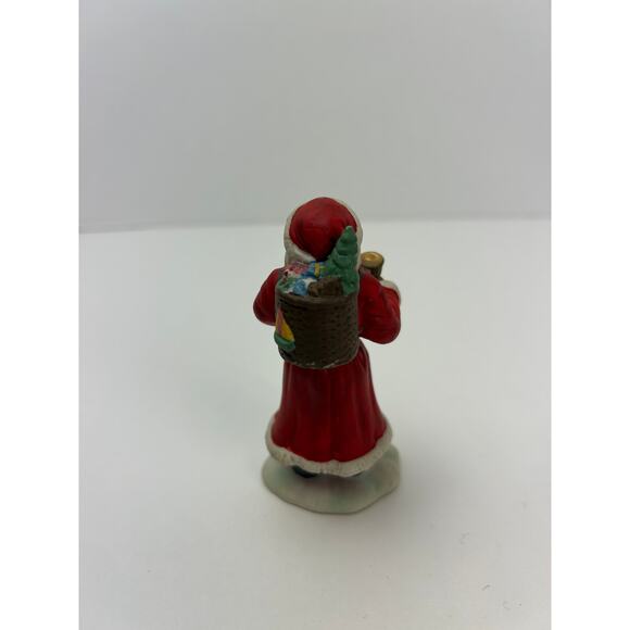 Christmas Traditions 4" Ceramic Santa Figurine Red Coat Hand Painted w Box - Picture 5 of 10